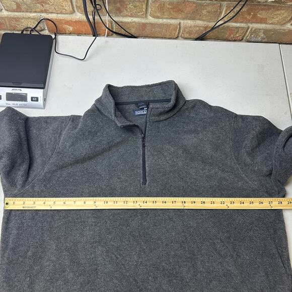 Lands' End Polartec Quarter Zip Fleece Pullover Jacket Size XXL Gray Lightweight - Picture 5 of 9